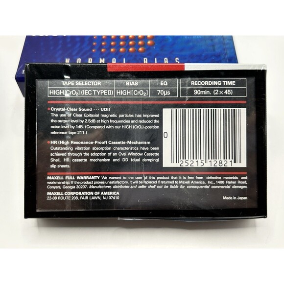 SONY HiFi 90 Minute Blank Normal Bias Cassette Tapes Hi Fi + Maxell Lot of 8 NEW - Picture 7 of 8